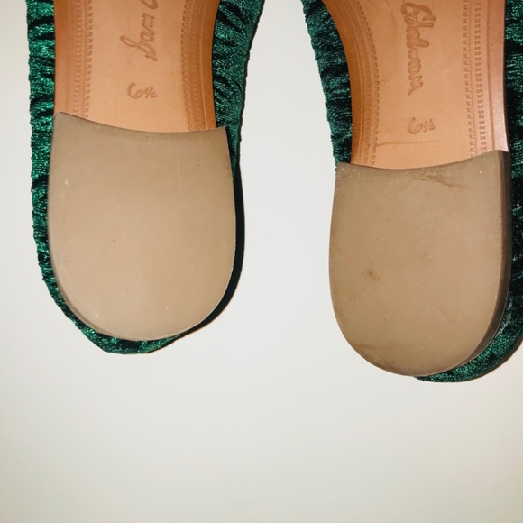 New Sam Edelman Spring Easter Women’s Lior Green Velvet Loafers Flat Shoes 6 1/2 - Picture 9 of 11